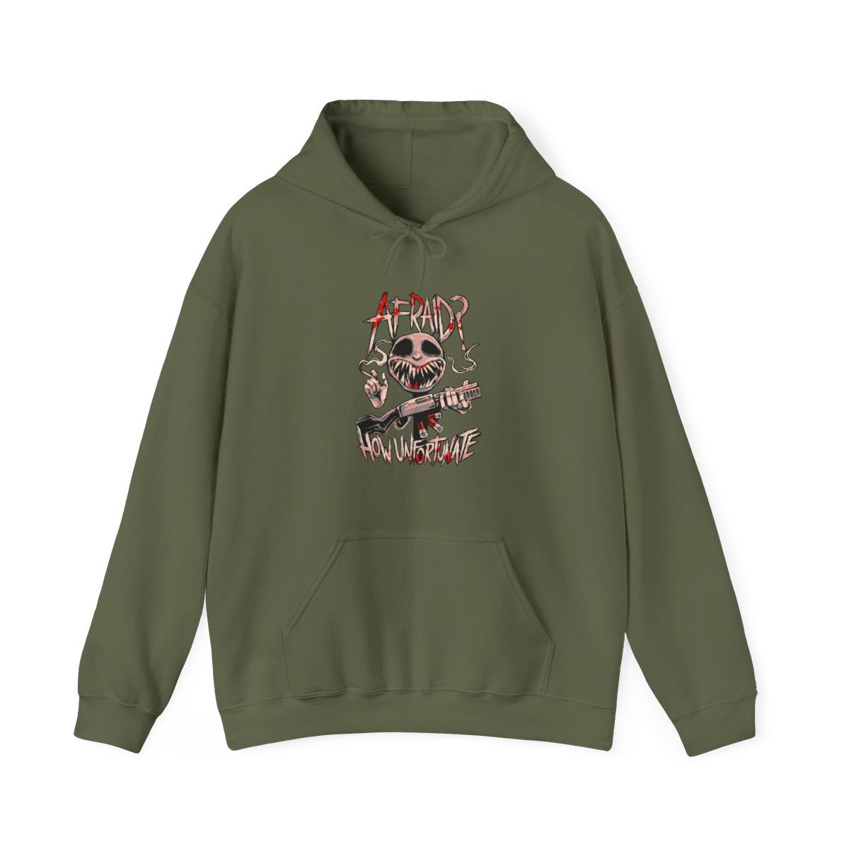 Buckshot Roulette afraid how unfortunate shirt, hoodie, sweater, long sleeve and Hoodie - alternate angle 4, merchandise